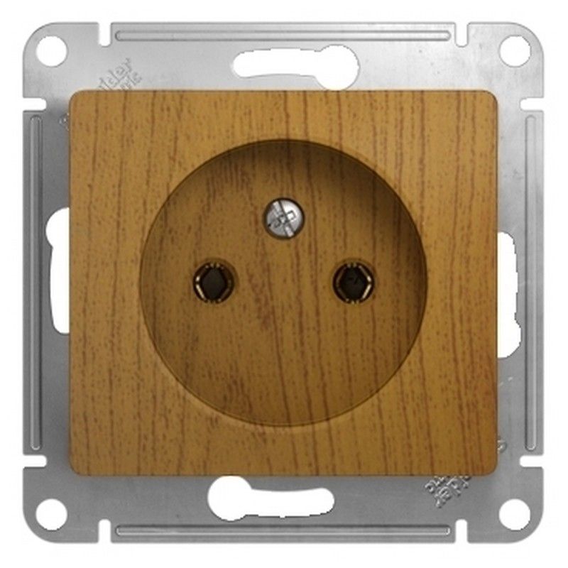 Glossa Дуб Розетка Systeme Electric Glossa Дерево Дуб без заземления GSL000541
