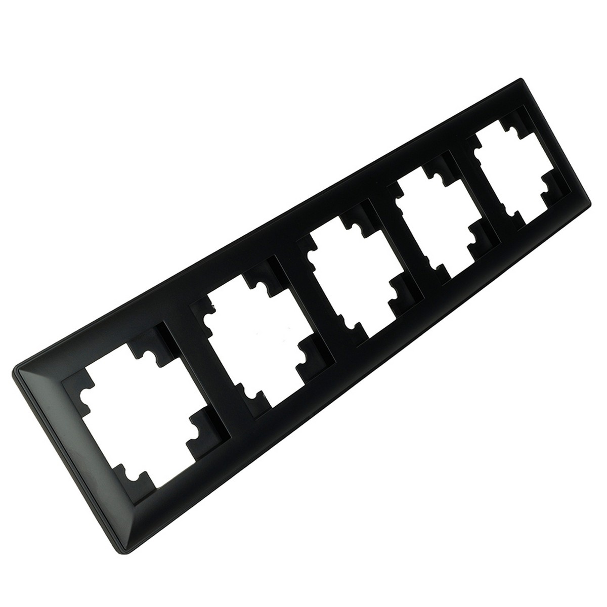 Катрин - Розетки и выключатели Stekker Рамка STEKKER 5-местная Катрин стекло черный PFR00-7005-05 39816