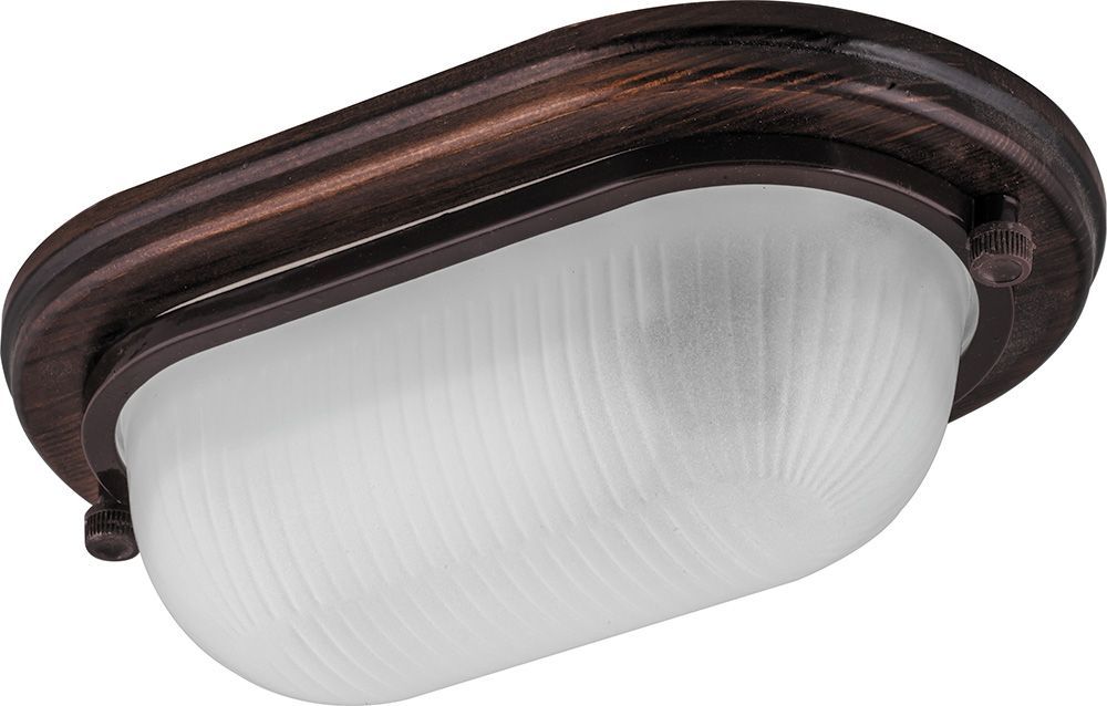 Светильники для сауны и бани Светильник накладной для сауны Feron НБО 04-60-021 деревянный орех овал Е27 IP54 11575 