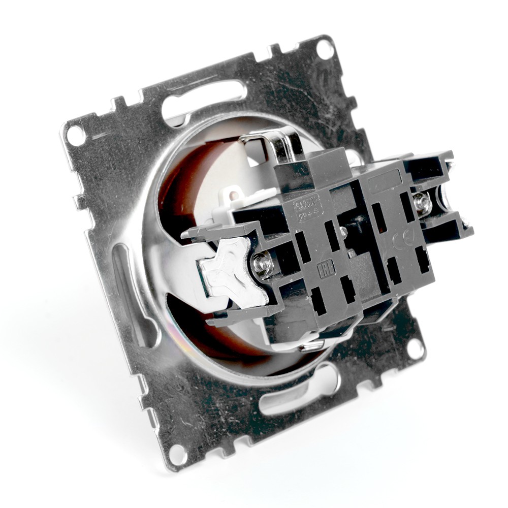 Катрин - Розетки и выключатели Stekker Розетка 1-местная с/з STEKKER GLS16-7110-04 250V 16А с защ. шторкой Катрин шоколад 49028