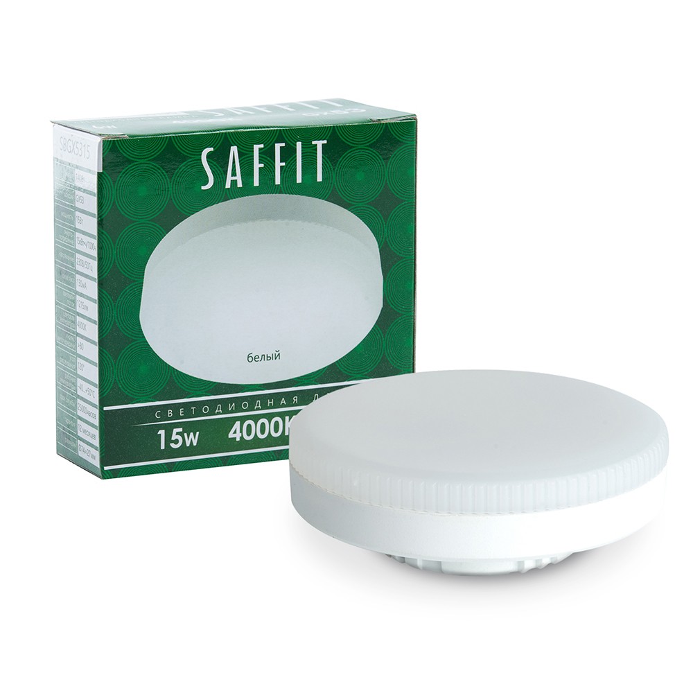 GX70, GX53 Лампа светодиодная SAFFIT SBGX5315 GX53 15W 4000K 55192 