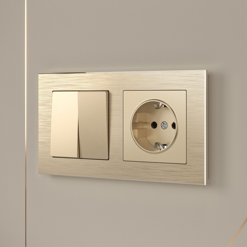 Werkel Шампань механизмы Розетка с заземлением Werkel W1171011 шампань IP20