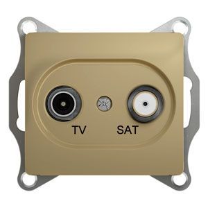 Glossa Титан Розетка Systeme Electric Glossa Титан TV-SAT проходная 4DB GSL000498