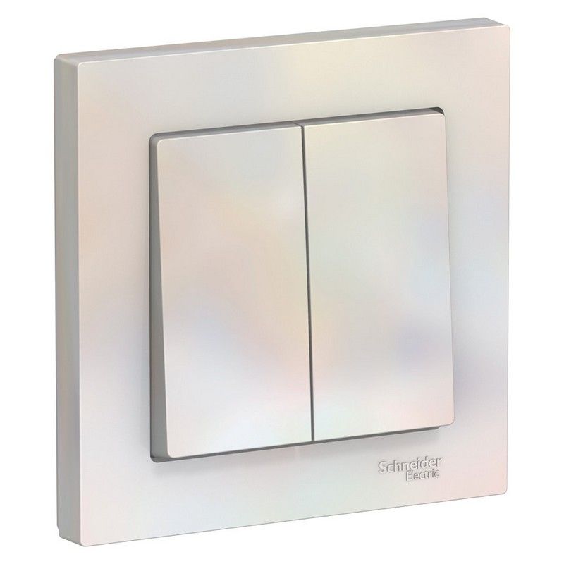 AtlasDesign Жемчуг Выключатель 2-клавишный Systeme Electric AtlasDesign Жемчуг в сборе ATN000452