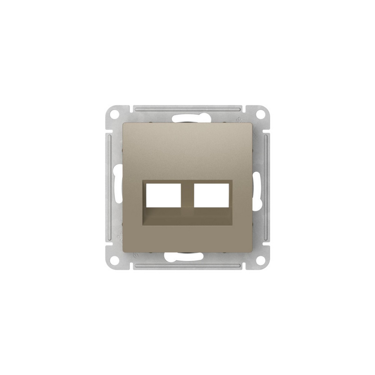 AtlasDesign Шампань Накладка Systeme Electric AtlasDesign Шампань двойная для информационных функций Keystone