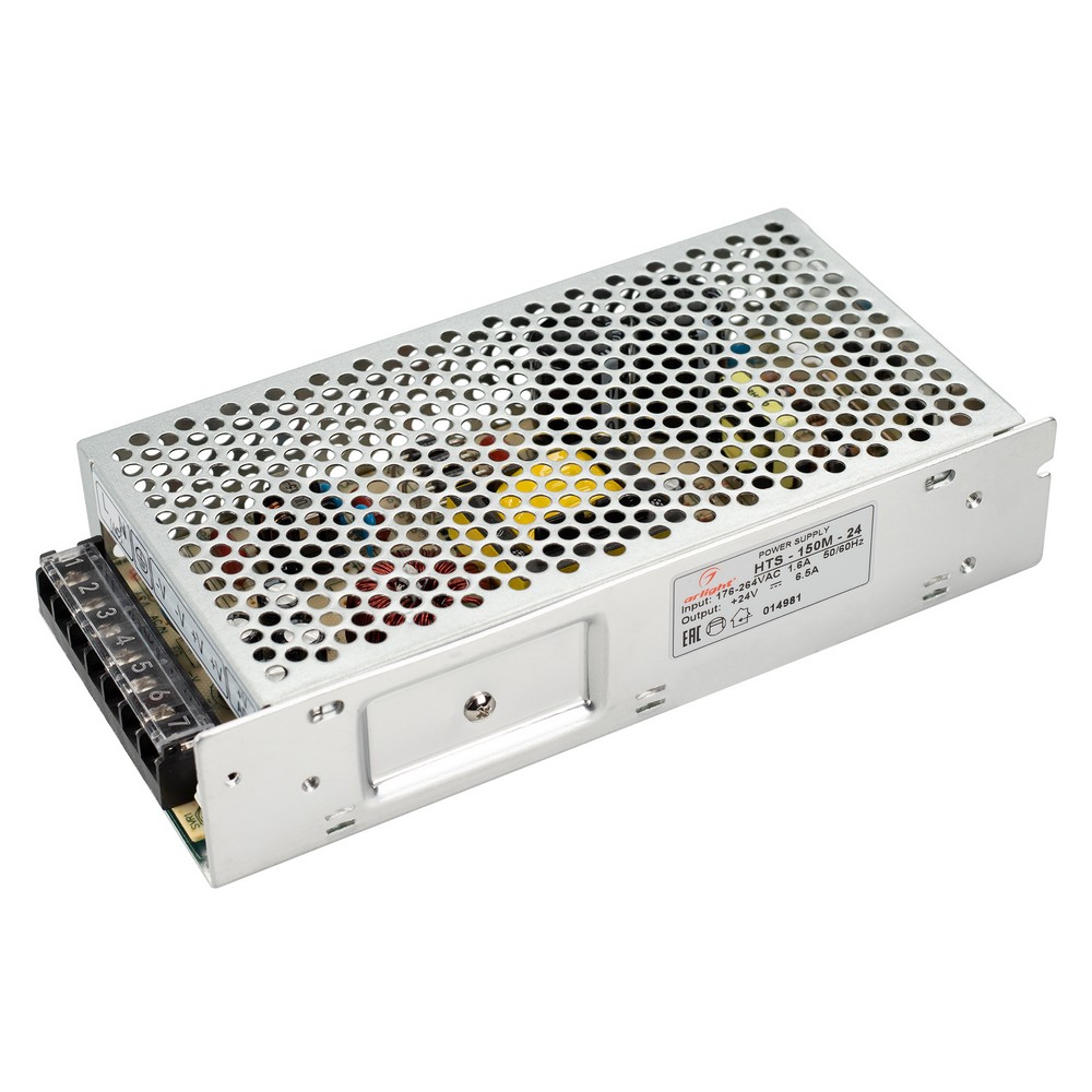 Блоки питания для светодиодной ленты Блок питания Arlight HTS-150M-24 (24V, 6.5A, 150W) (IP20 Сетка, ) 014981 