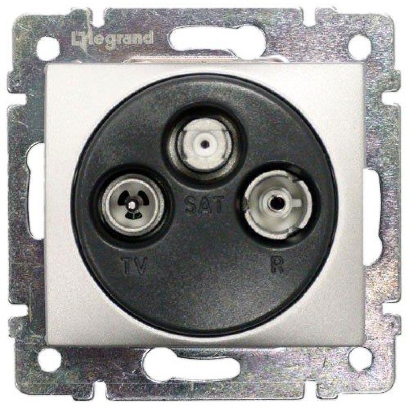 Legrand Valena Classic Алюминий Розетка TV-RD-SAT Legrand Valena Алюминий оконечная 10 дБ 770136