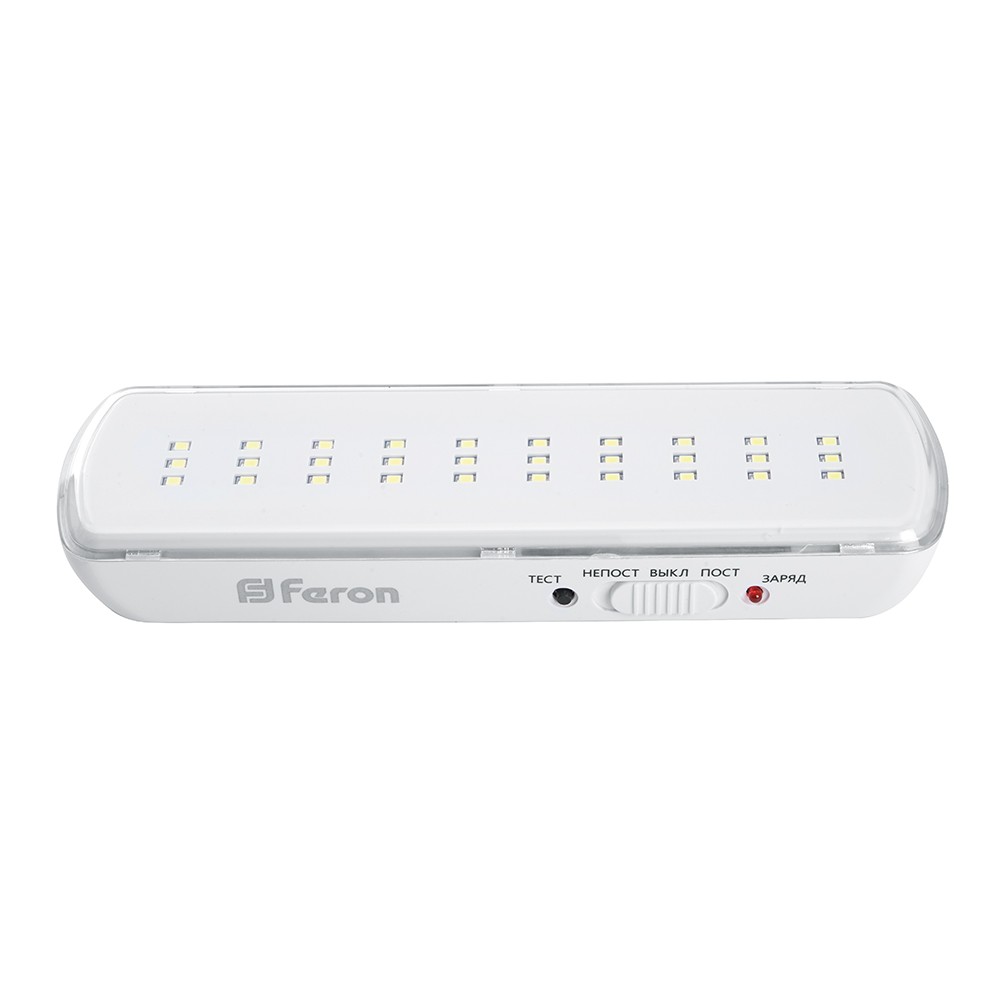 Светодиодные светильники ЖКХ Светильник аварийный Feron EM110 30 LED AC/DC белый 41532 