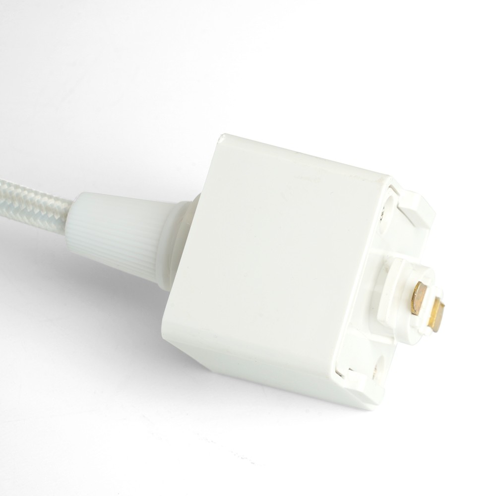 Трековые светодиодные светильники Светильник Feron AL197 трековый однофазный на шинопровод под лампу на подвесе E27 белый 48554 