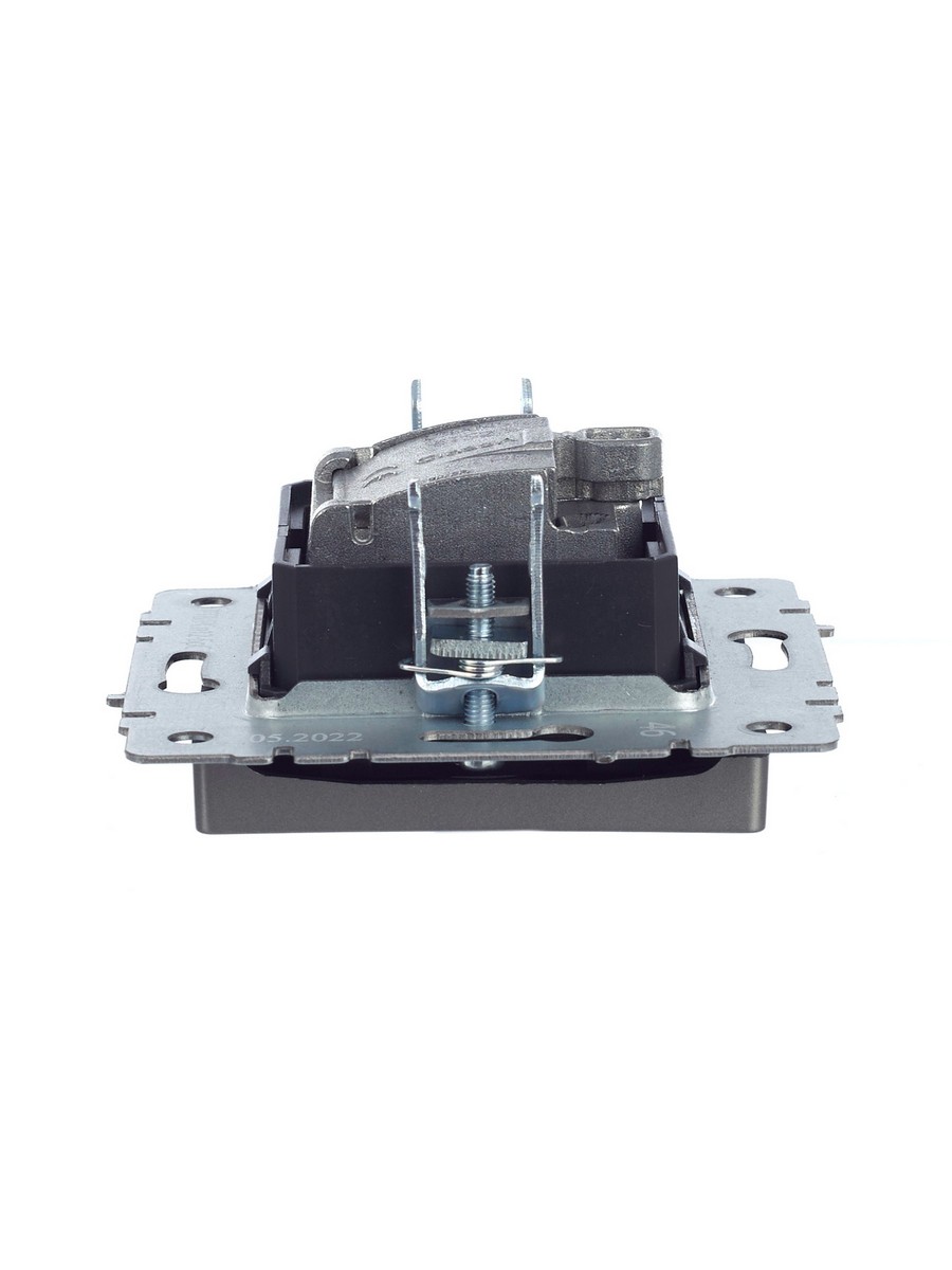 IEK Brite Сталь Розетка IEK BRITE двойная TV+SAT РТВ/РСп12-БрС сталь BR-AF20-O-K46