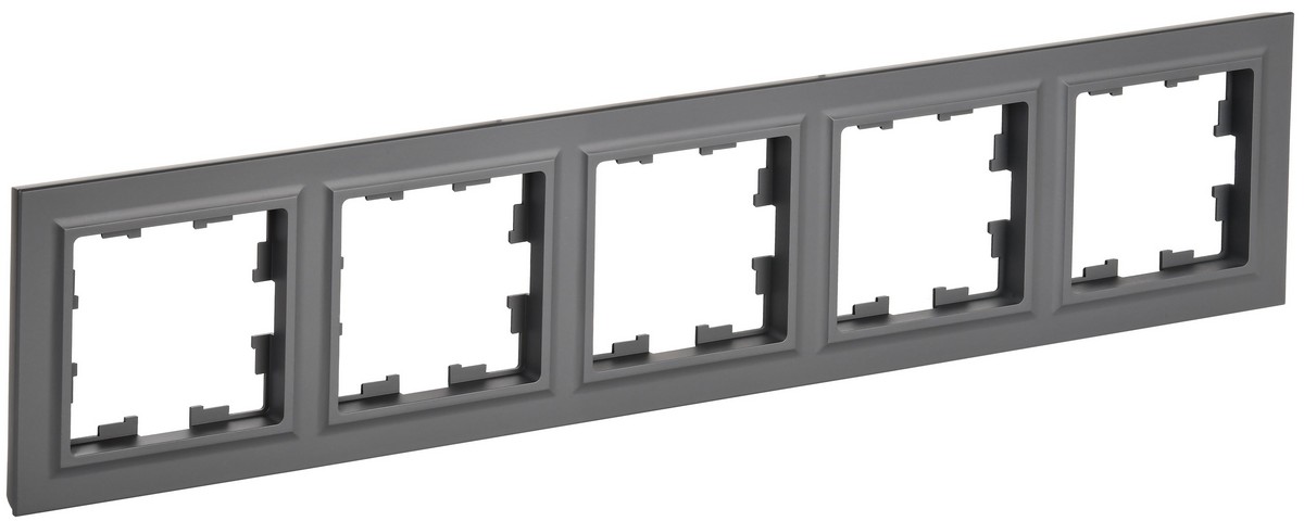 IEK Brite Рамки Рамка IEK BRITE BASE Графит 5-м РУ-5-БрГ BR-M52-K53