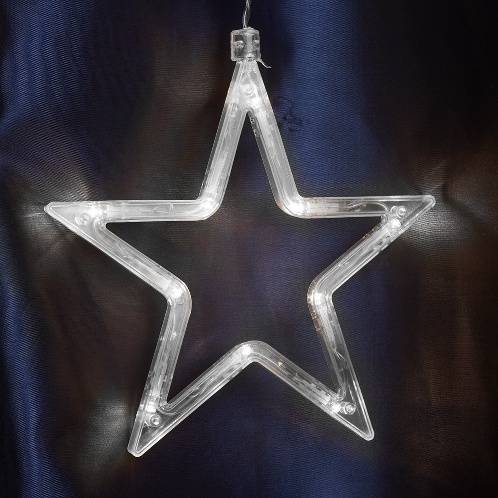 Светодиодная гирлянда Feron CL29 бахрома Звезды 3*1м + 3м 230V 5000K статичная c питанием от сети прозрачный шнур 48614