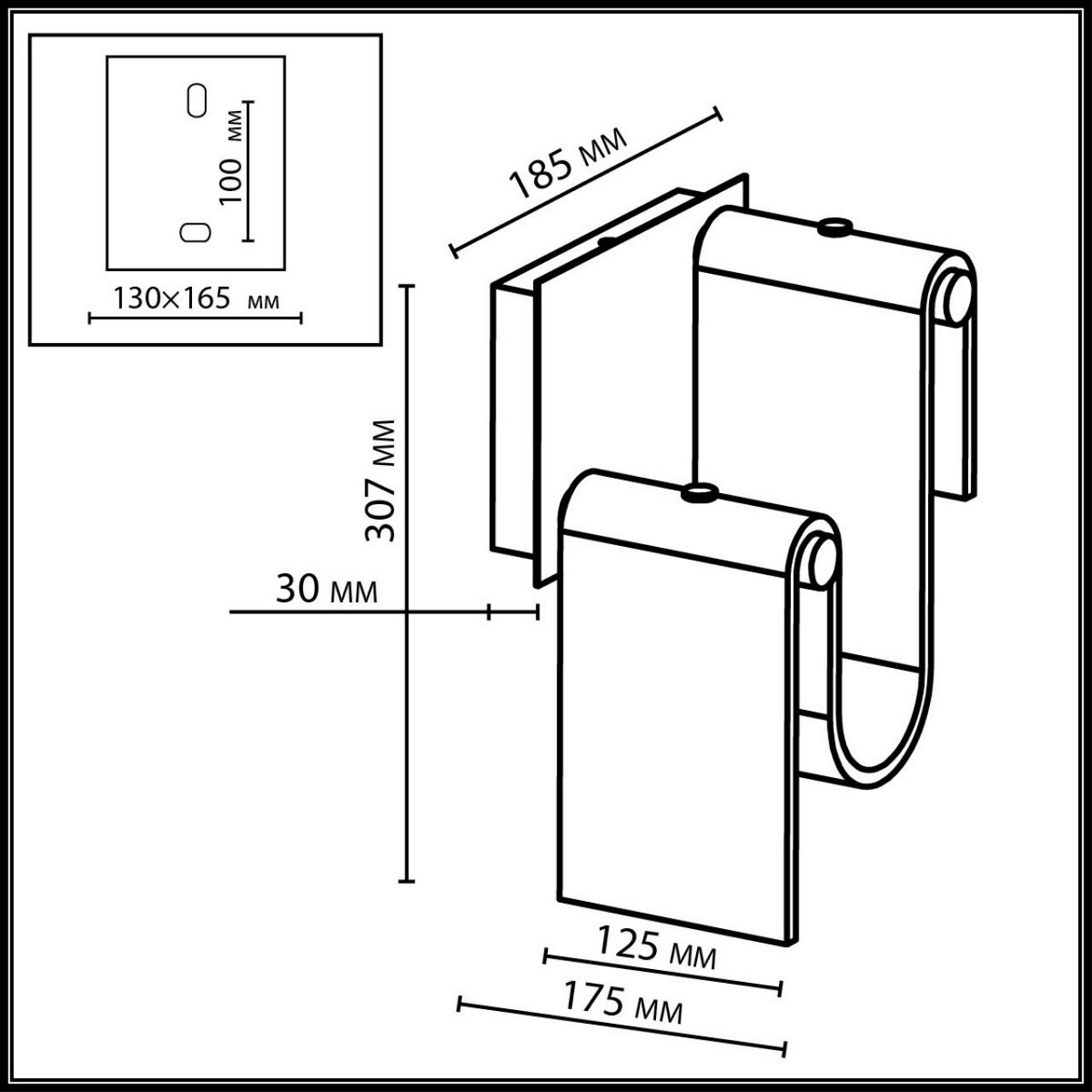 Накладные светодиодные светильники Настенный светильник ODEON LIGHT 5105/11WL FLOW 