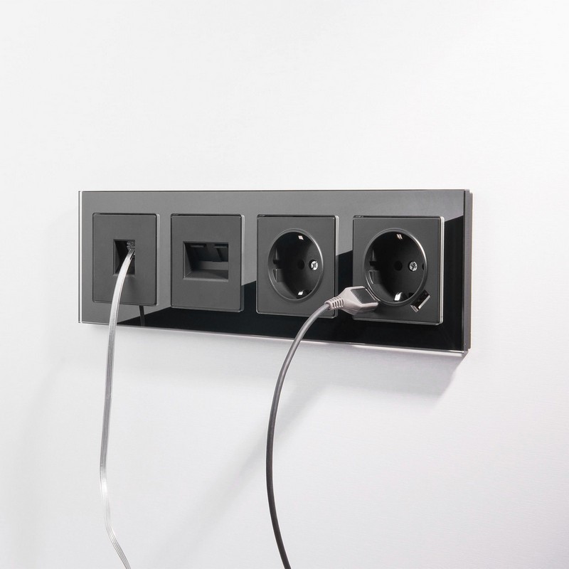 Werkel Черный матовый механизмы Телефонная Розетка Werkel  RJ-11 (черный матовый) W1182008