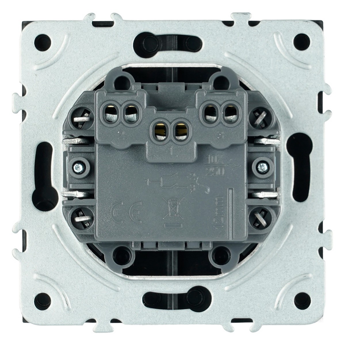 Эмили - Розетки и выключатели Stekker Выключатель 2-кл самовозвратный STEKKER Эмили RSW10-5113-05 черный уголь soft touch 50327