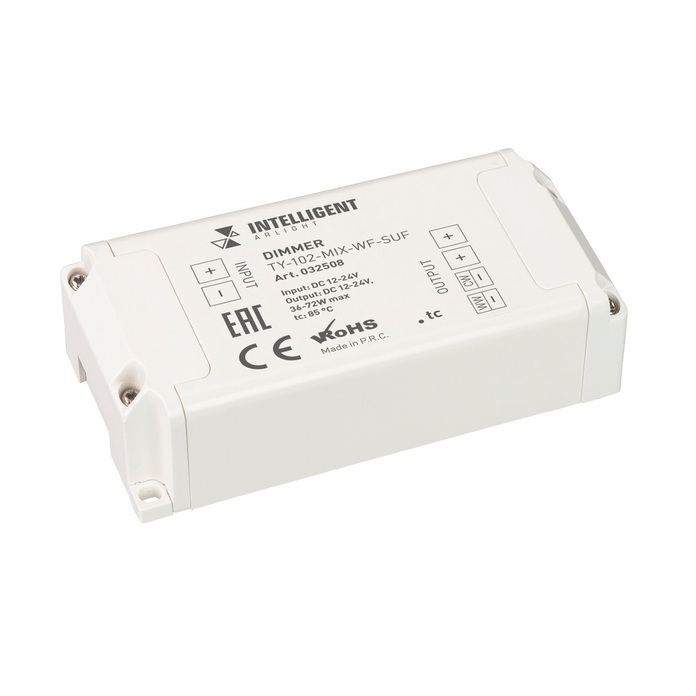 Контроллеры для светодиодной ленты Диммер Arlight INTELLIGENT TY-102-MIX-WF-SUF (12-24V, WI-FI, 433MHz, 2x3A) (INTELLIGENT IP20 Пластик, ) 032508 