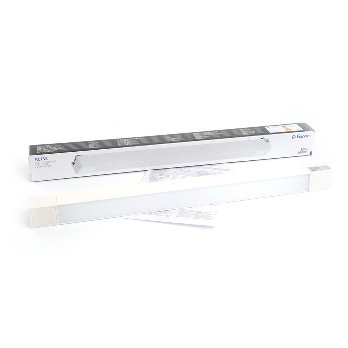 Трековые светодиодные светильники Светодиодный светильник Feron AL132 трековый однофазный 30W 2700K 120 гр. белый MattLine 51013 
