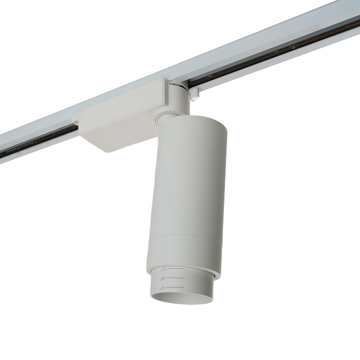 Трековые светодиодные светильники Светодиодный светильник Feron AL137 трековый 20W 4000K белый изменяемый угол освещения 15-60 град 51175 