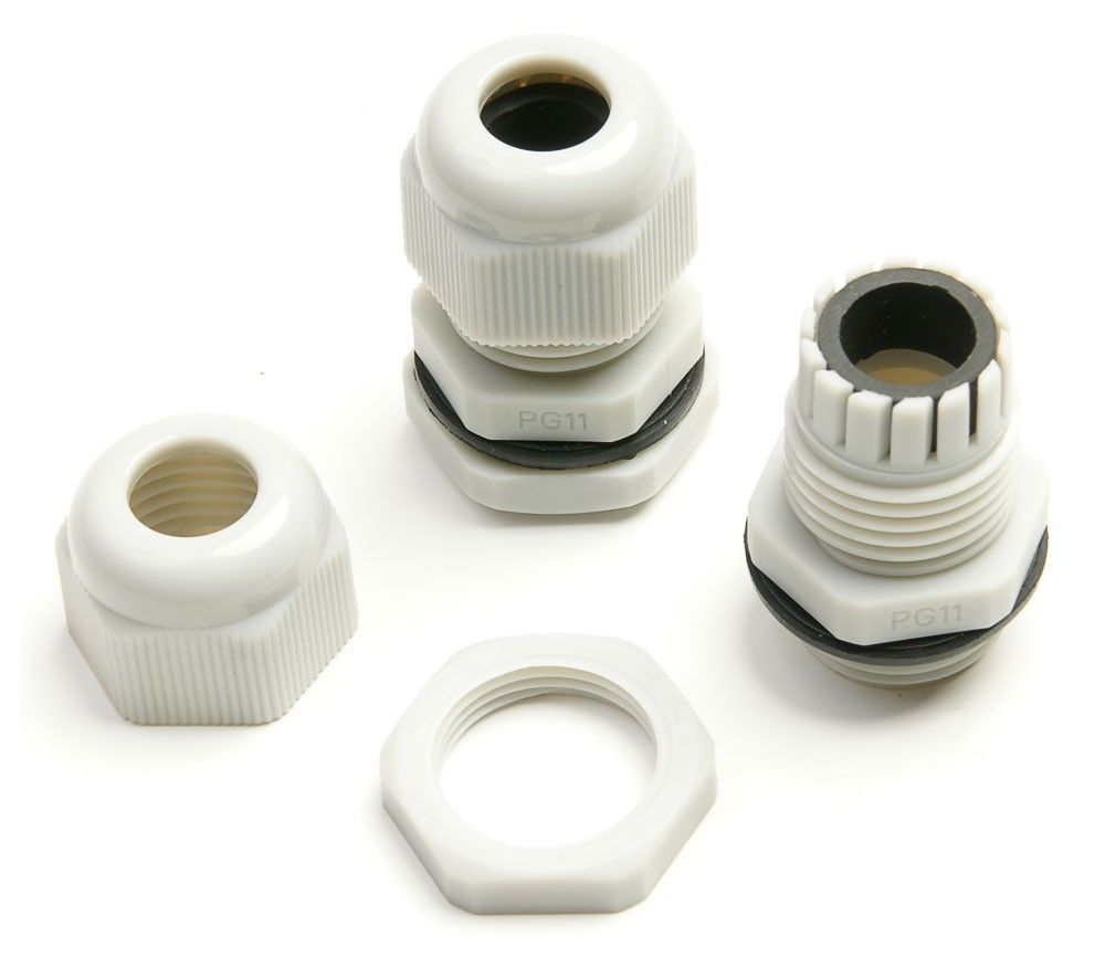 Комплектующие для щитов Кабельный ввод PG-16 (10-14 мм) серый 33805