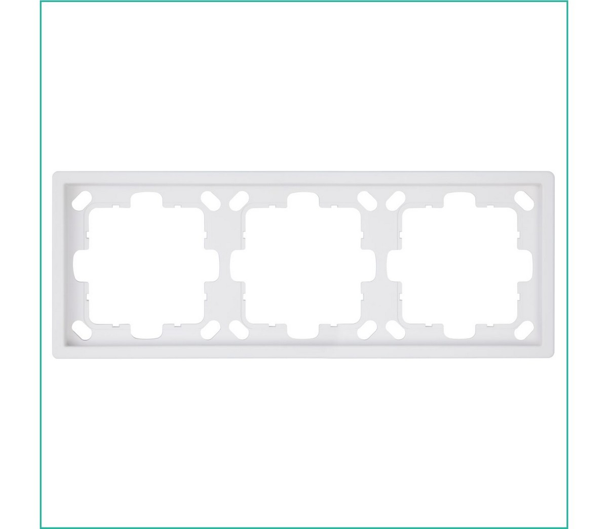 JASMART FD - розетки и выключатели Рамка JASMART FD 3-постовая Белый матовый (soft touch) 1003PWM