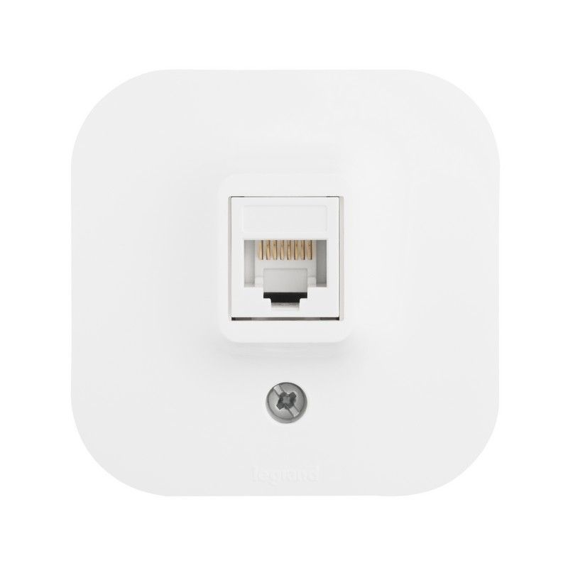 Накладные Розетки и выключатели Legrand Quteo Белый Розетка RJ45 Legrand Quteo кат. 5е UTP белая  782224