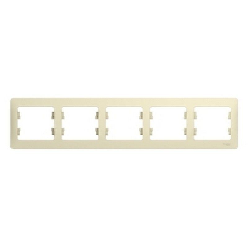 Glossa Бежевый Рамка Systeme Electric Glossa Бежевый 5-я, горизонтальная GSL000205