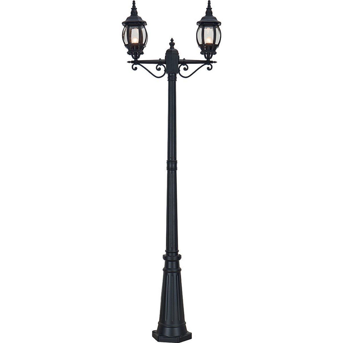 Светильник садово-парковый Feron 8114/PL8114 столб 2*100W E27 230V черный 11213