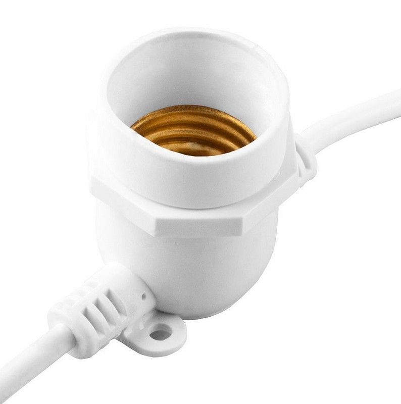 Белт-лайт Feron CL50-13 20 шт E27 шаг 50 см белый 13 м и 3 м шнур IP65