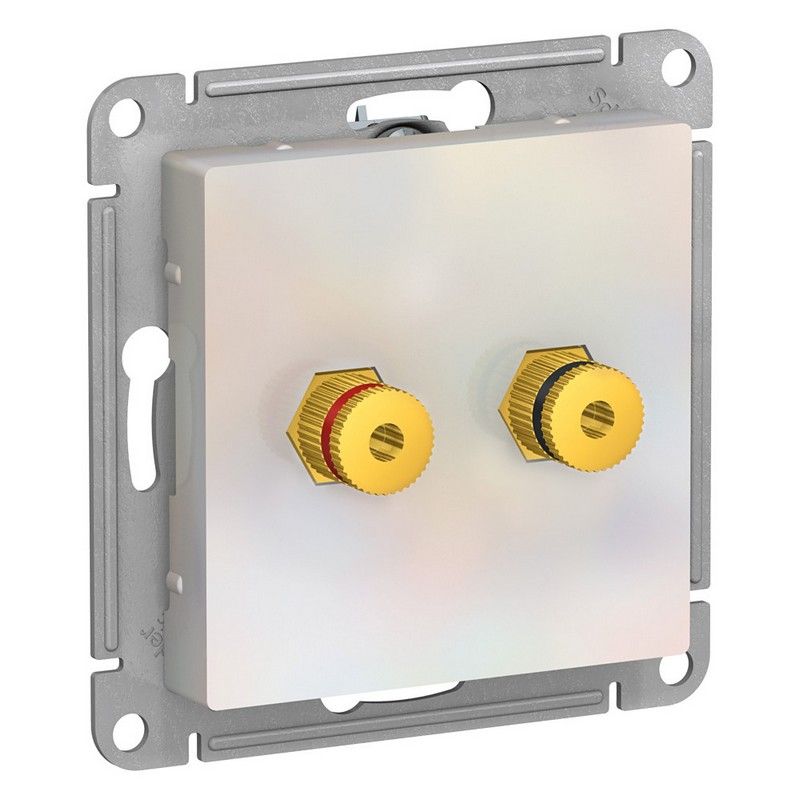 AtlasDesign Жемчуг Аудиорозетка Systeme Electric AtlasDesign Жемчуг двухместная ATN000487