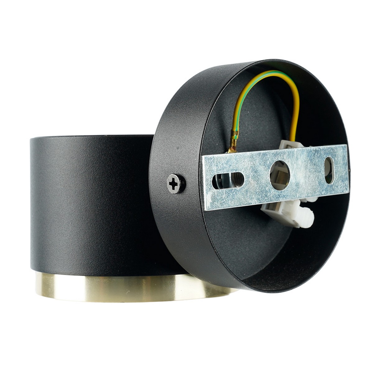 Накладные светодиодные светильники Светильник настенный Feron HL4598 Barrel DUET GX53 черный + золото IP20 52019 