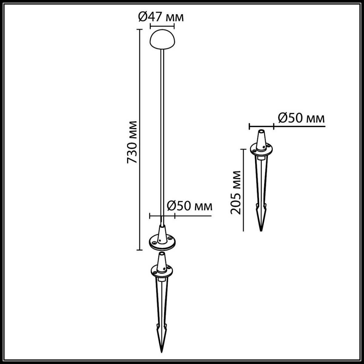 Уличные светильники столб Ландшафтный светильник ODEON LIGHT 7122/4GLA VERDE 