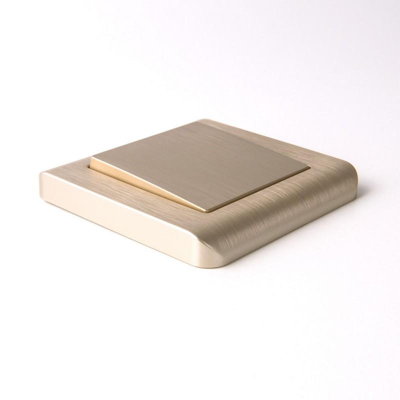 Werkel Шампань рифленный механизмы Выключатель Werkel одноклавишный  проходной (шампань рифленый) W1112010