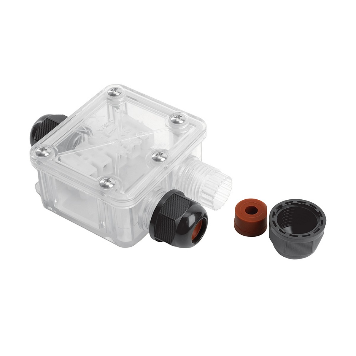 Коробка распределительная STEKKER LD538 водонепроницаемая на 3 выхода 450V 110х70х35 прозрач 50130