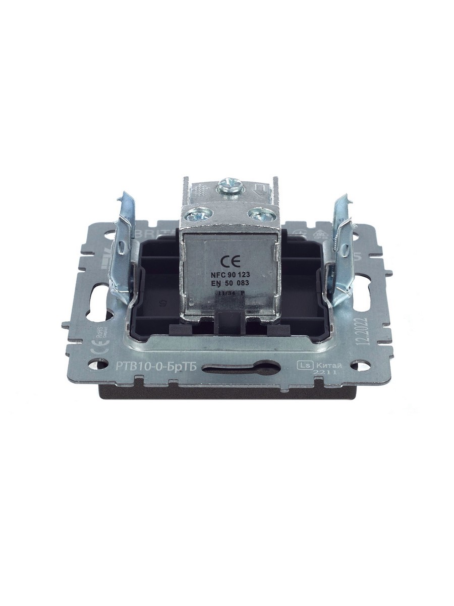 IEK Brite Бронза Розетка IEK BRITE TV проходная РТВ10-0-БрТБ темная бронза BR-A10-P-K45