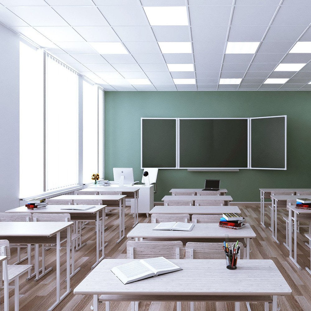 Светодиодные светильники армстронг 600*600 Универсальная светодиодная панель Feron MASTER ДВО 48W-4000К-595х595х40-опал IP40 KZS 48786 