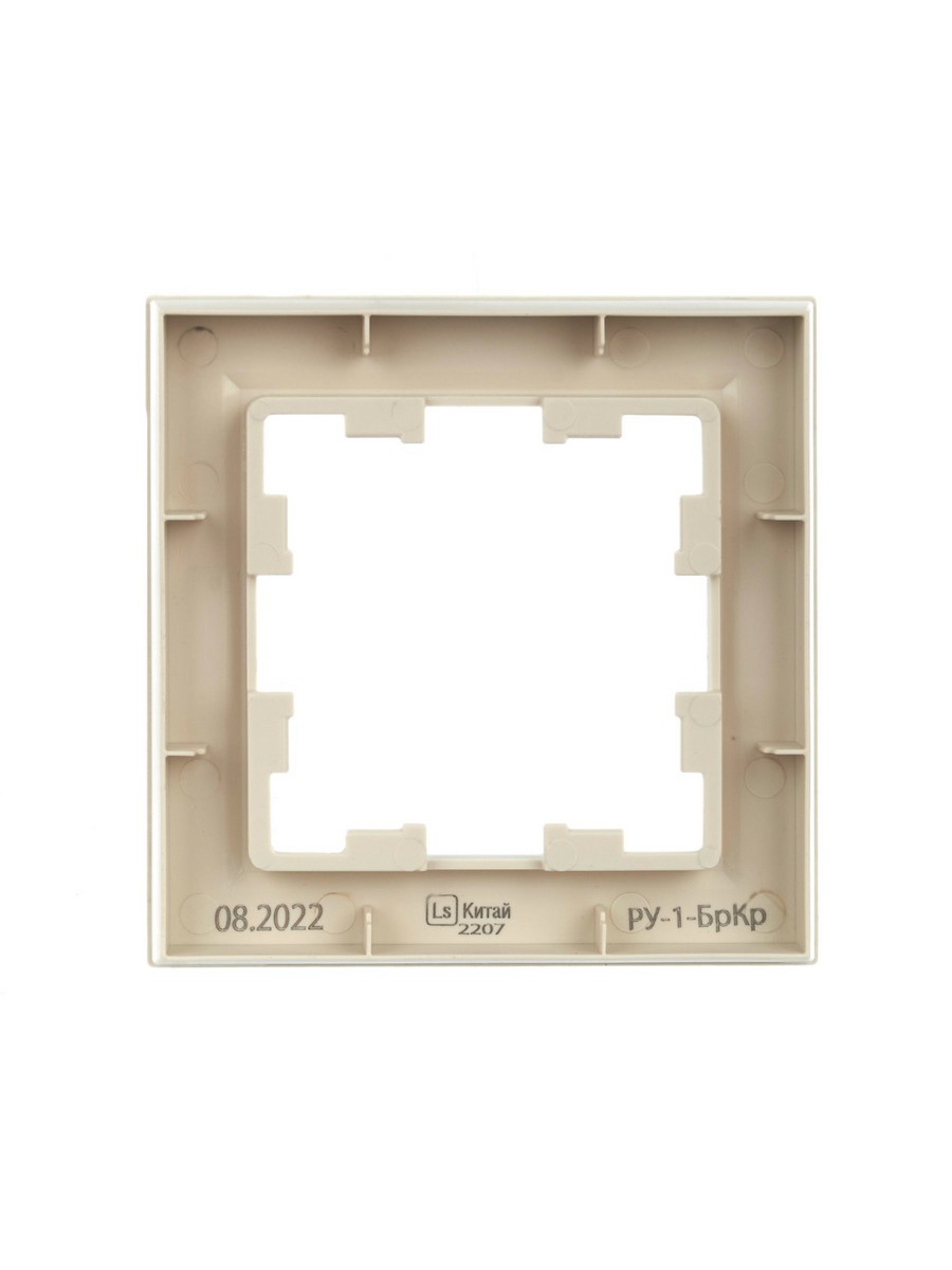 IEK Brite Рамки Рамка IEK BRITE 1-местная РУ-1-БрКр бежевый BR-M12-K10