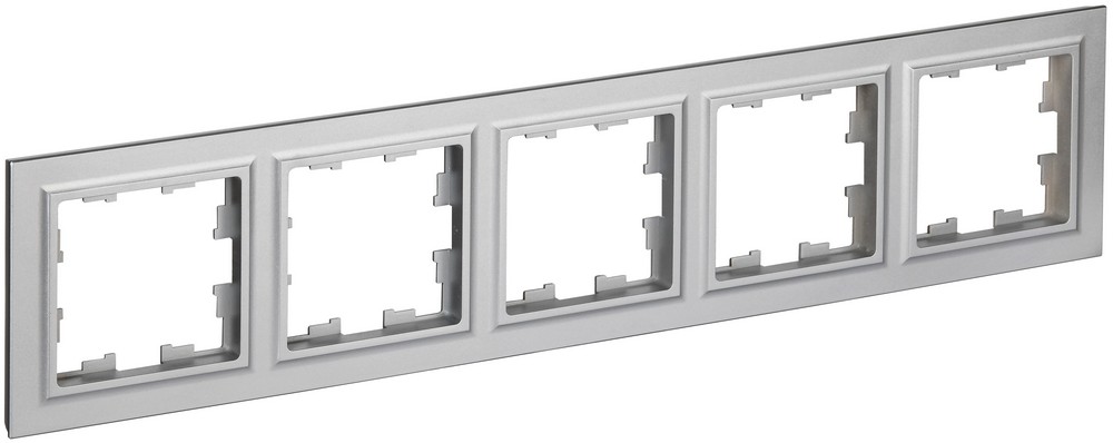 IEK Brite Рамки Рамка IEK BRITE BASE Алюминий 5-м РУ-5-БрА BR-M52-K47
