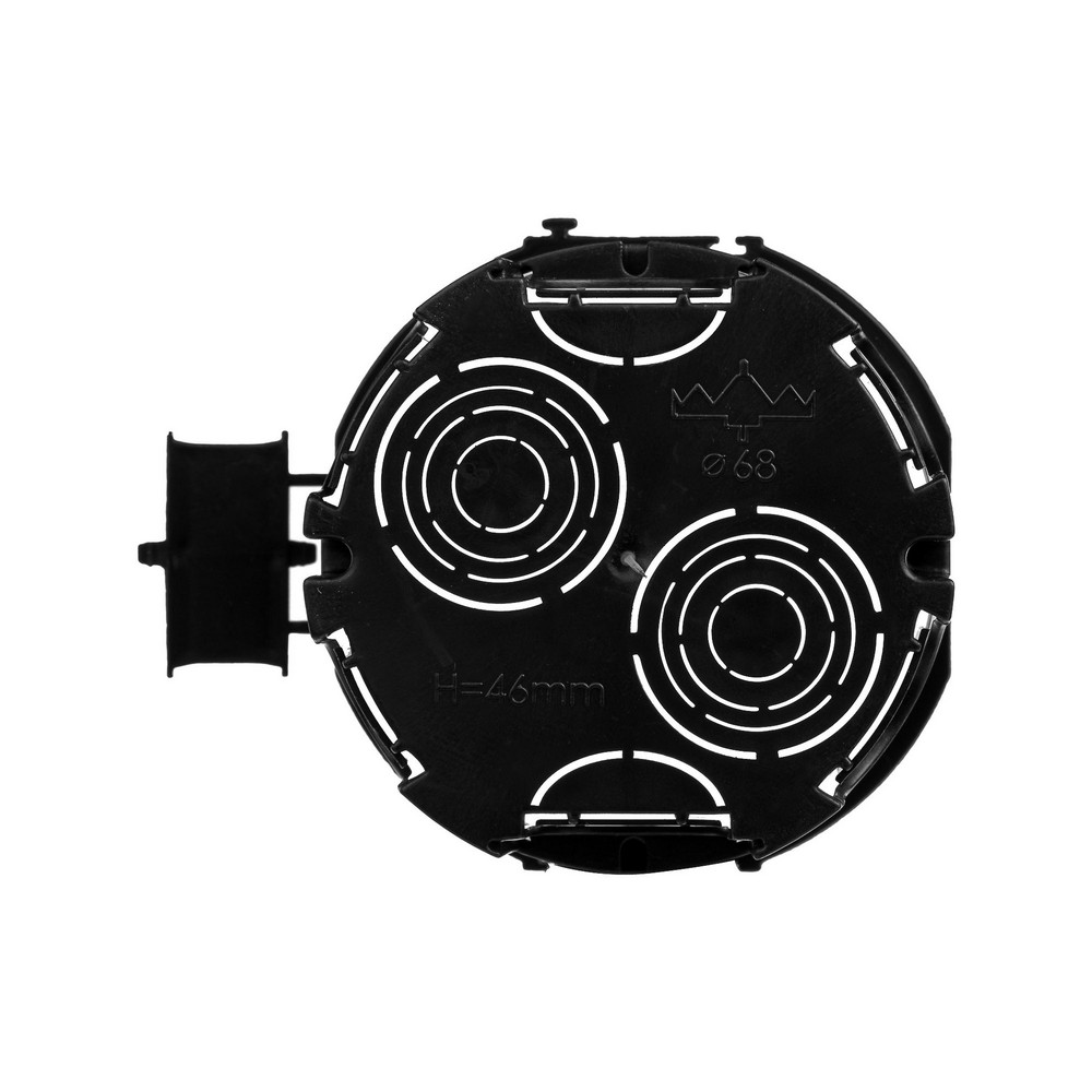 Подрозеточная коробка DKC Avanti для сплошных стен черная под 2 модуля без винтов 59302