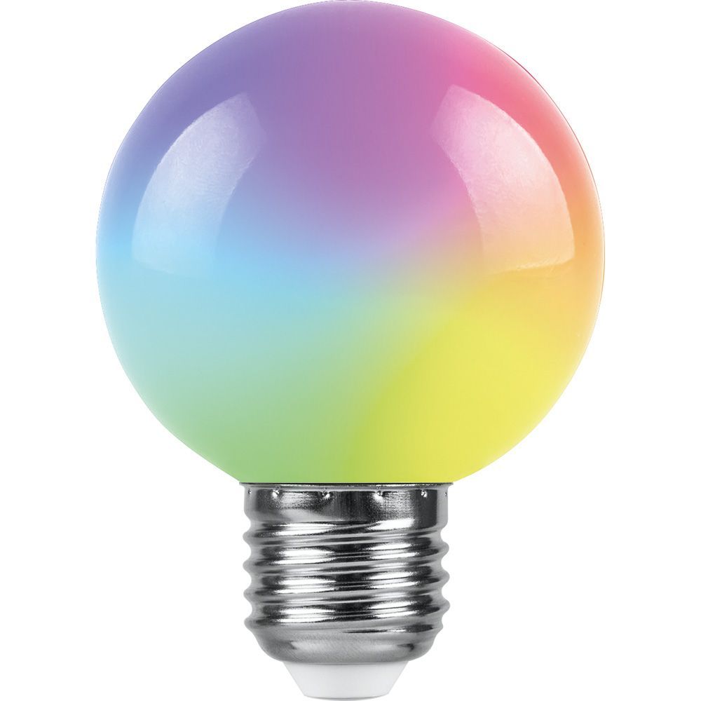 E27 Лампа светодиодная Feron LB-371 Шар матовый E27 3W RGB плавная сменая цвета 38115 