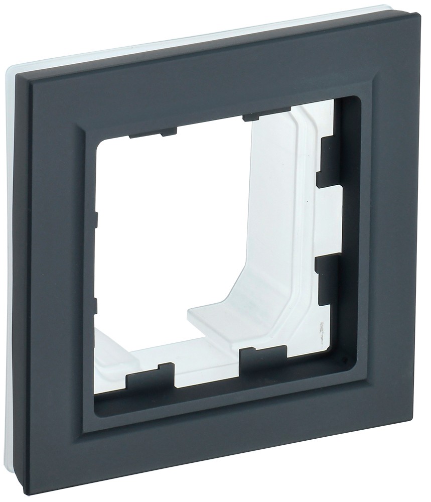 IEK Brite Рамки Рамка IEK BRITE 1-местная IP44 РУ-1-БрГ-44 графит BR-M12-44-K53