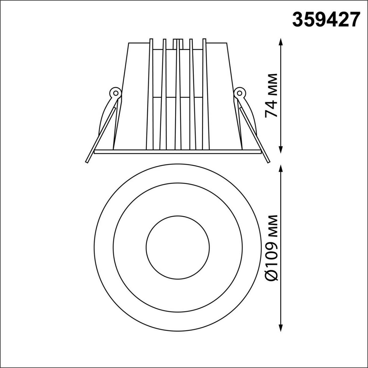 Встраиваемые светодиодные светильники Встраиваемый светодиодный светильник с переключателем цветовой температуры NOVOTECH LANG 359427 