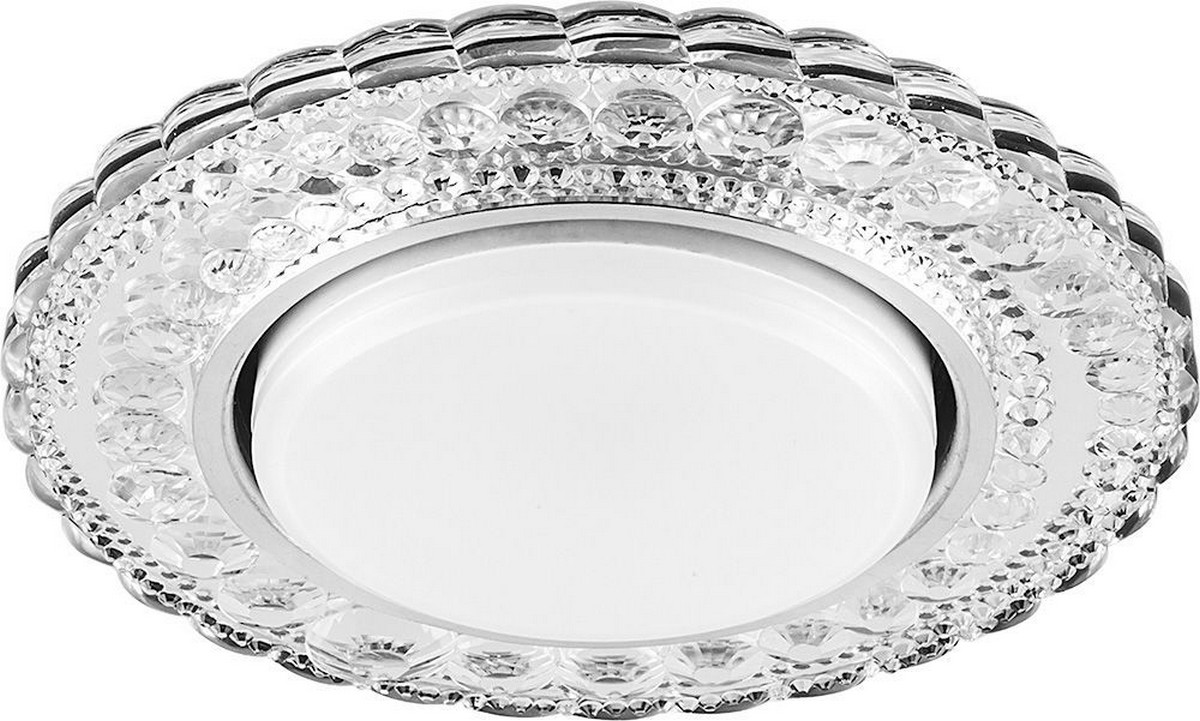 Встраиваемые светодиодные светильники Светильник встраиваемый Feron CD4024 с белой LED подсветкой GX53 прозрачный 29538 