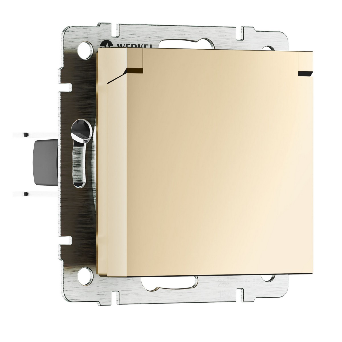 Werkel Шампань механизмы Розетка Werkel влагозащ. с зазем. с защит. крышкой и шторками N (шампань) W1171211