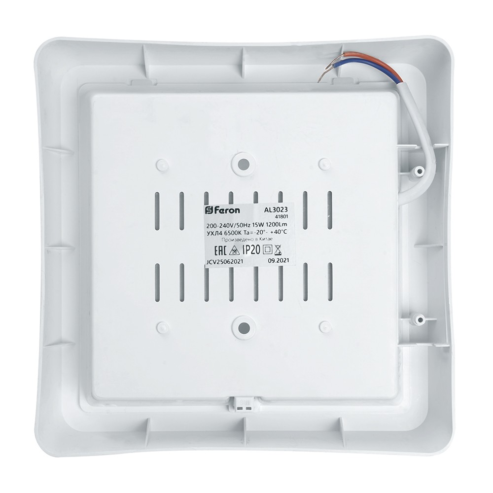 Светодиодные светильники ЖКХ Светильник светодиодный Feron AL3023 с ИК-датчиком 15W 6500K IP20 белый 41801 