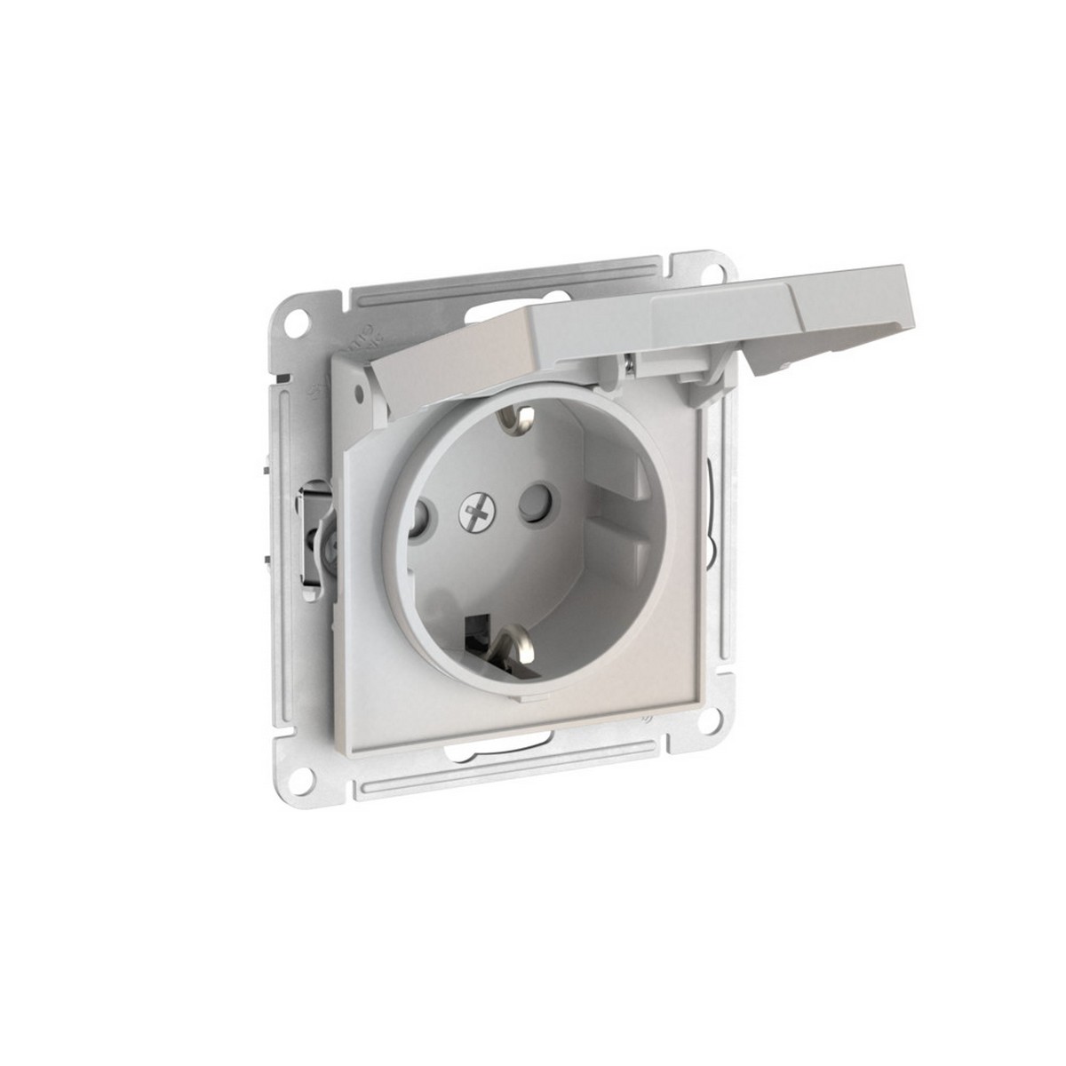 AtlasDesign Жемчуг Розетка SE AtlasDesign Жемчуг с заземл. со шторк. с крышкой IP20 быстрозажим. клем. ATN000446S