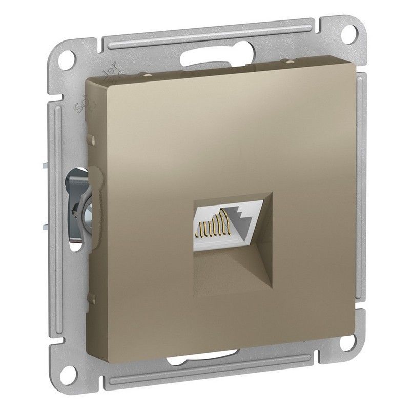AtlasDesign Шампань Розетка компьютерная Systeme Electric AtlasDesign Шампань RJ45, ATN000583