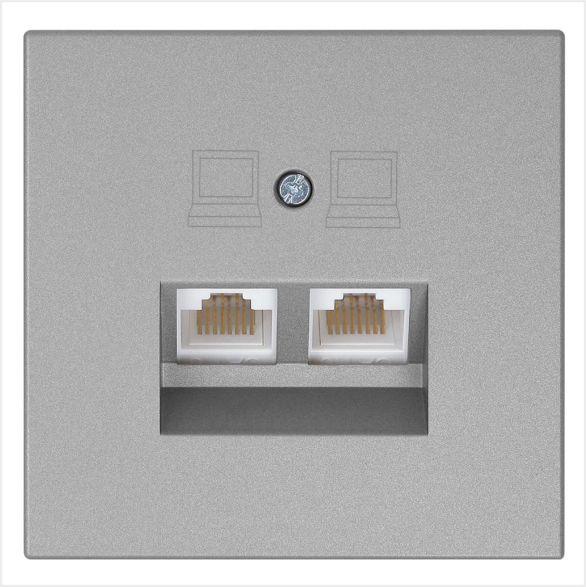 JASMART FD - розетки и выключатели Интернет розетка JASMART FD RJ45 двойная Никель 6106NI