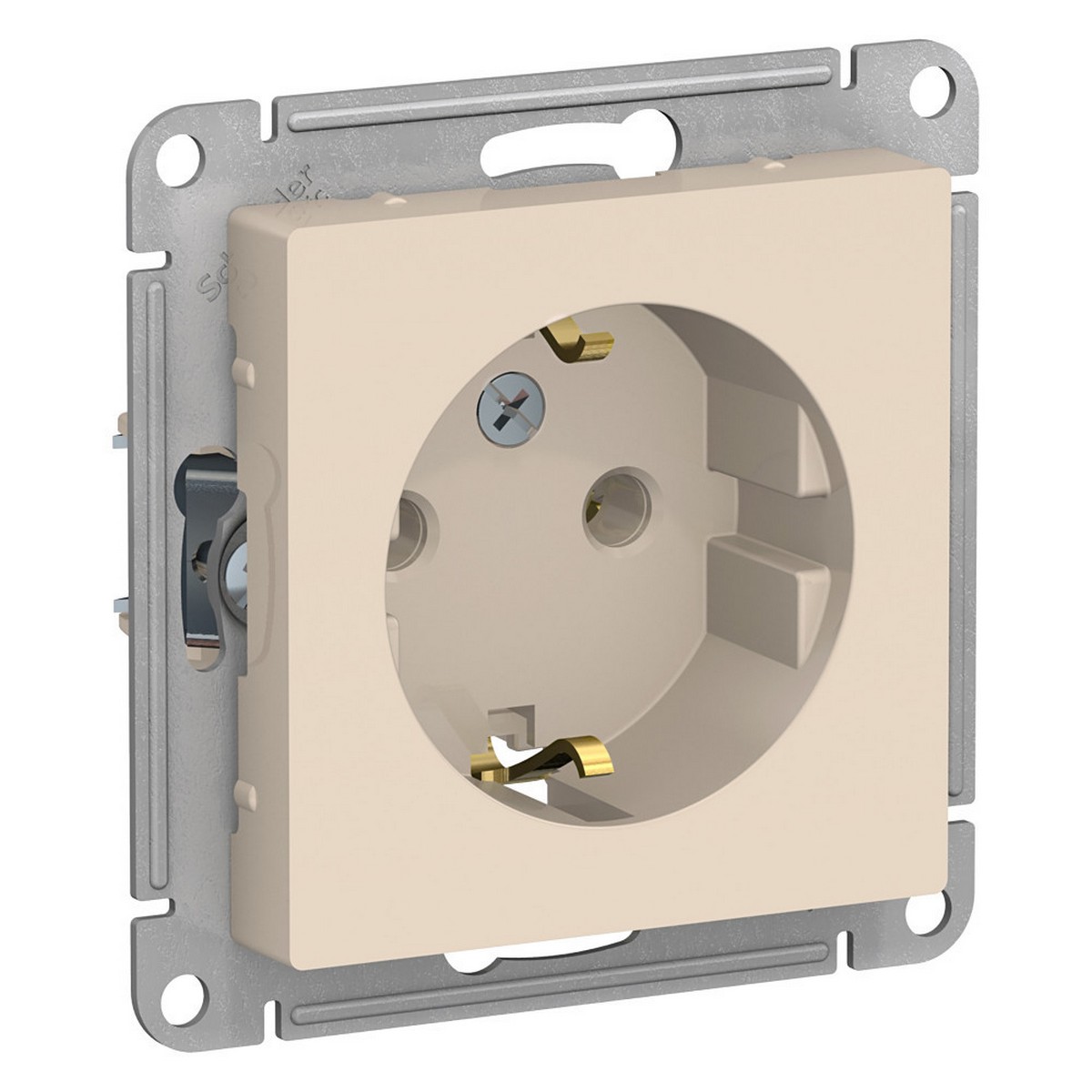 AtlasDesign Бежевый Розетка Systeme Electric AtlasDesign бежевый с/з, 16А, ATN000243