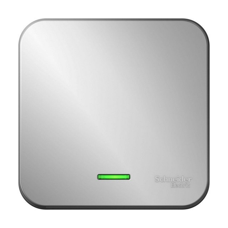 Blanca алюминий розетки и выключатели Переключатель SE Blanca 1-клавишный Алюминий наружный с подсветкой изолир. пластина BLNVA106113