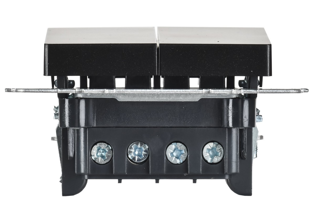 IEK Brite Черный Выключатель IEK BRITE Черный 2-кл. перекрестный 10А ВС10-2-3-БрЧ